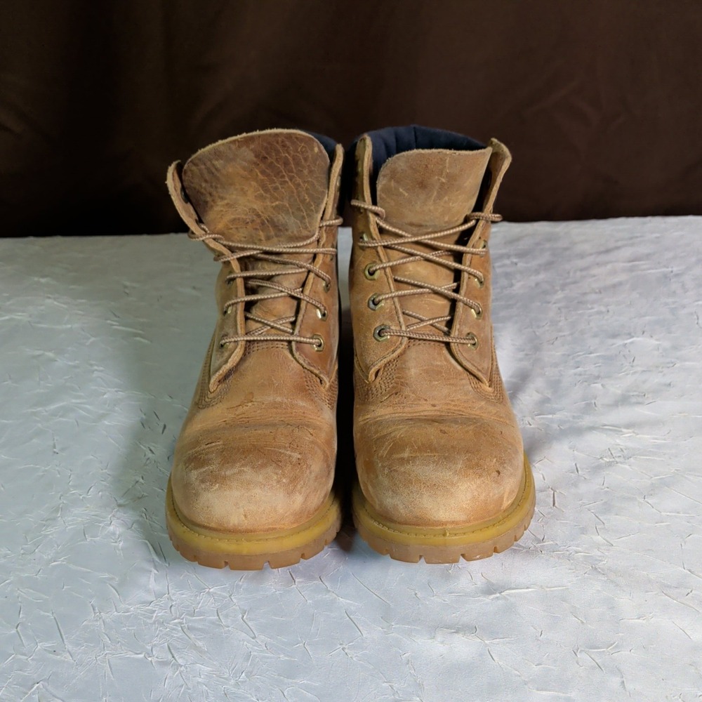 Timberland 6 Inch Boots Womens Size 10M Wheat Nubuck Premium Waterproof Preppy - Picture 2 of 8